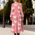 thumbnail image 4 of Posijego Girls Valentines Day Dresses 4-15 Years Heart Print Maxi Dress Spring Fall Long Sleeve Tiered Dress for Girls, 4 of 6