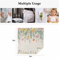thumbnail image 5 of Eucalyptus Leaves Floral Cloth Napkins, Spring Rustic Botanical Flowers Washable and Reusable Dinner Napkins Set of 8, Table Napkin for Kitchen Party Birthday Wedding Hotel Housewarming 20"x20", 5 of 9