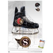 NHL Ottawa Senators - Drip Skate 21 Wall Poster, 22.375" x 34"