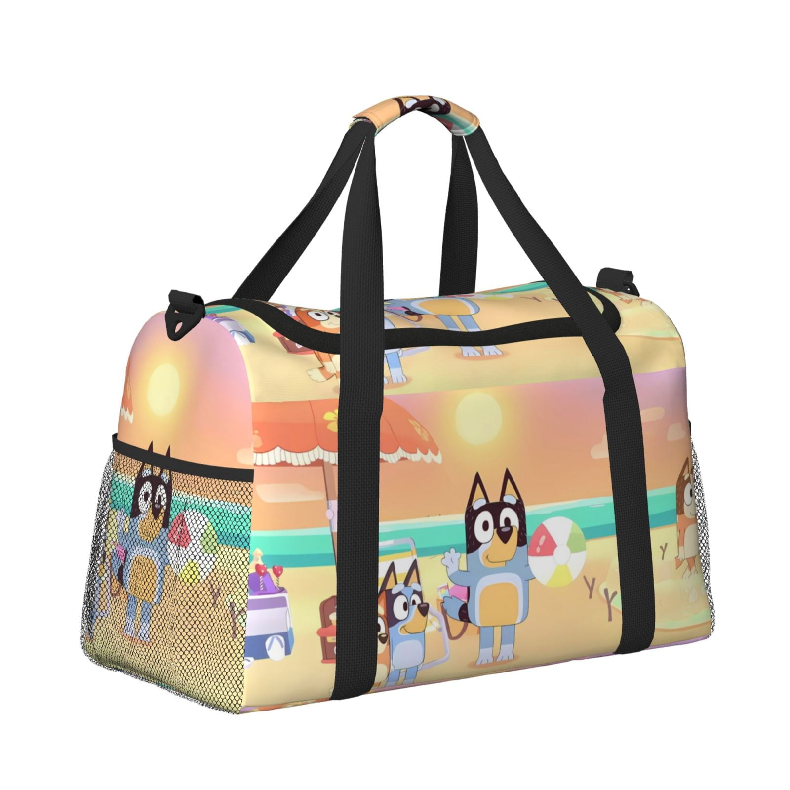 Silaia Bluey Print Travel Duffle Bag,Weekender Bag Carry On Tote Bags,Sport Gym Bag, Hospital Bag for Labor and Delivery, Overnight Bag Luggage Bag