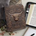 thumbnail image 6 of HELLHERO Tooled Leather Bull Bible Carrying Case for Women, Lightweight Bible Cover with Pencil Holder for Church Bible Study Outdoor Study, 6 of 12