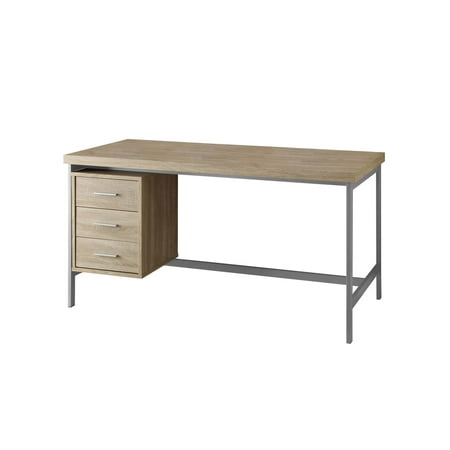 Monarch Computer Desk 60 L White Silver Metal Monarch Computer Desk 60 L White