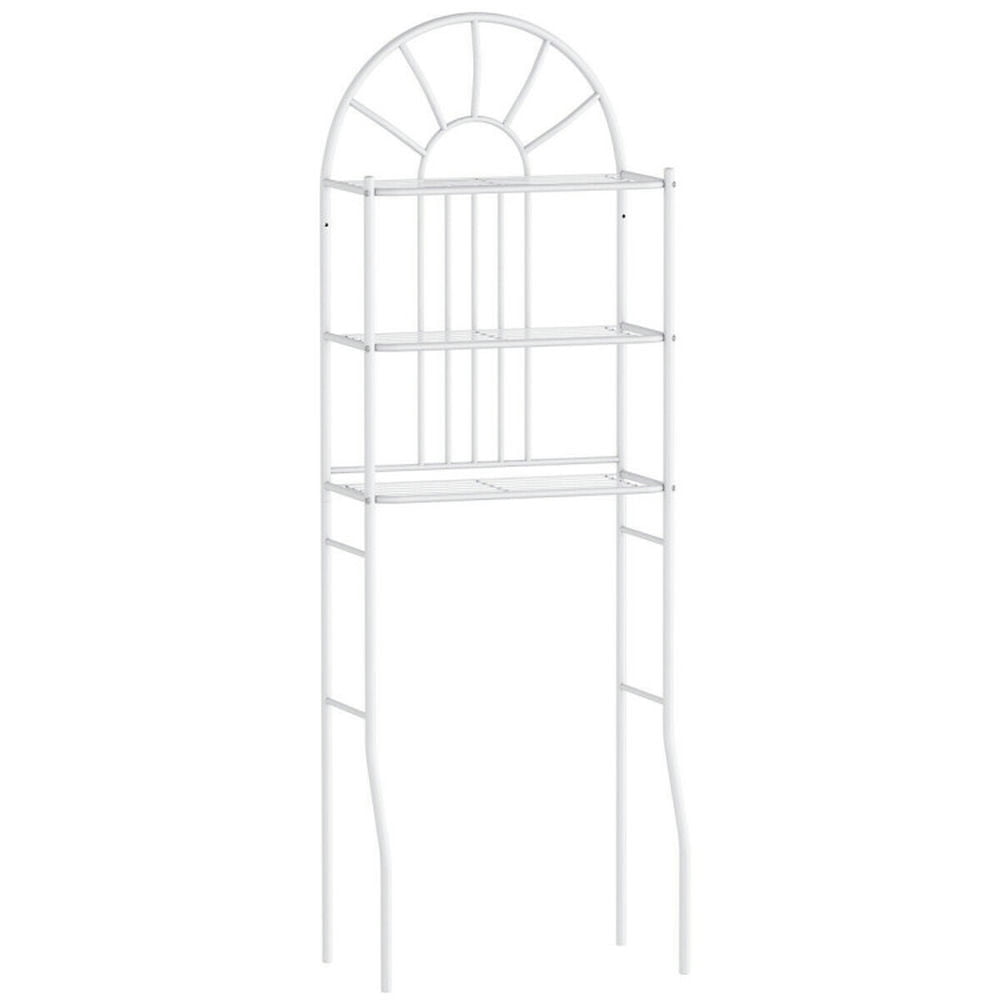 Finihen Towel Rack, Towel Holder, Toilet Storage Rack, Bathroom Towel Storage Rack with 3 Shelves, for Bathroom, White