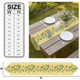 thumbnail image 3 of Yellow Lemon Stripes Table Runner Linen Burlap Table Runner 72 Inches Long Summer Spring Fruit Flowers Leaves Dresser Scarves for Kitchen Island Coffee Dining Party Wedding Holiday Decor 18"x72", 3 of 8