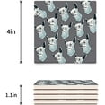 thumbnail image 3 of FMSHPON Hand Painted Dog Set of 4 Coaster for Drinks, Absorbent Ceramic Stone Coasters Cup Mat with Cork Base for Home Kitchen Room Coffee Table Bar Decor, 3 of 4