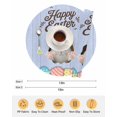 thumbnail image 6 of 15 Inch Round Placemats Set of 4, Blue Easter Non Slip Heat Insulation PP Table Mats, Spring Cartoon Bunny Colorful Eggs Wood Grain Washable Place Mats for Kitchen Dining Party Table Decor, 6 of 7