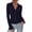 Navy Blue, variant on BTFBM Fitted Button Down Shirts for Women Dressy Casual Tops | Collar V Neck Long Sleeve Ruched Tops, Stretchy Ruffle Blouses, Fall Fashion Clothing, Work Date Night Going Out Outfits