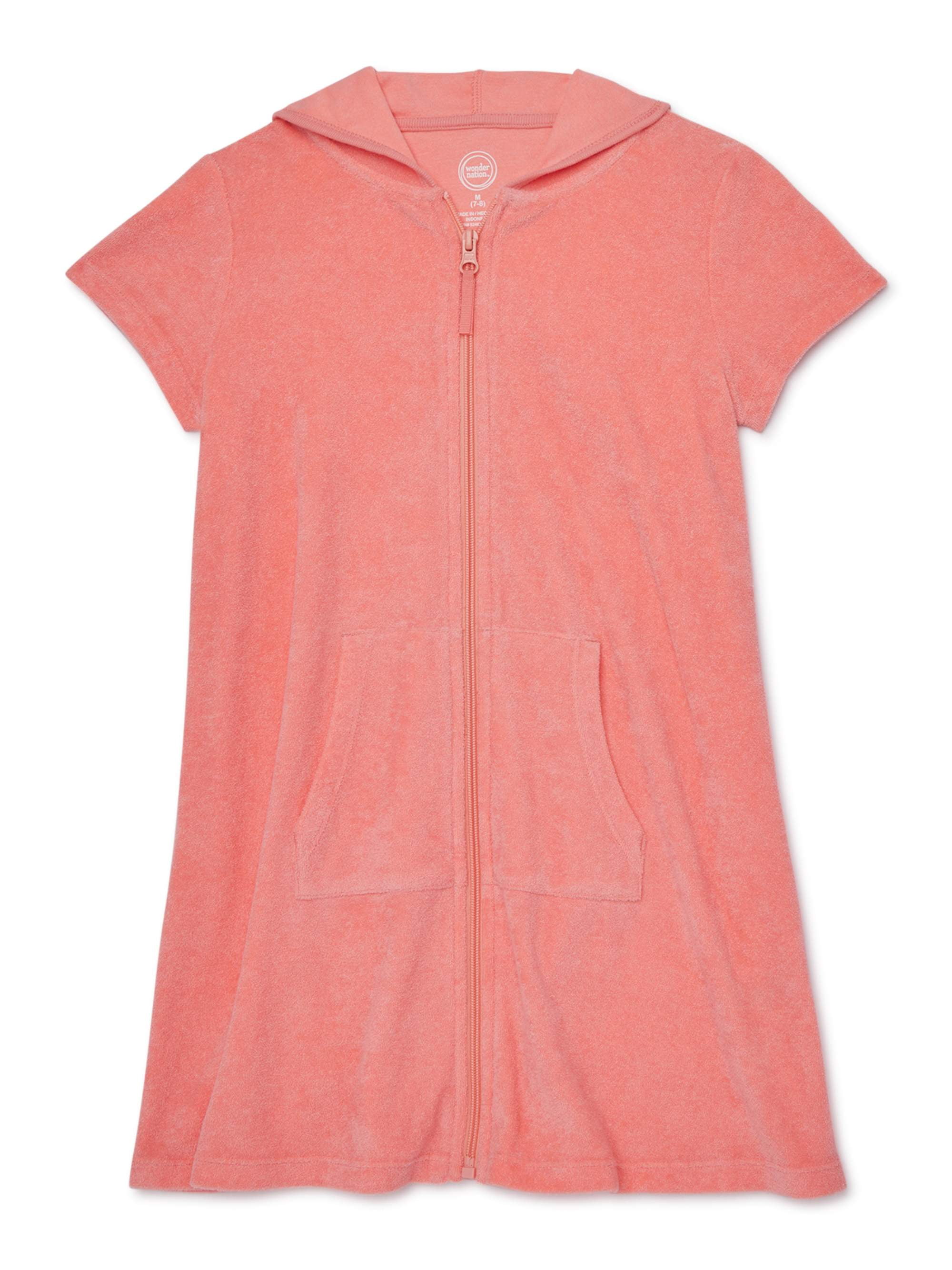 Wonder Nation Girls Hooded Terry Swim Cover Up Size 18 Wonder Nation Girls Hooded Terry Swim Cover Up Size 18