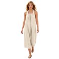 thumbnail image 3 of Women's Halter Maxi Dress, Sexy Backless Cotton Linen Long Dresses, Loose Fit Pleated Front Summer Beach Vacation Boho Sundress, 3 of 8