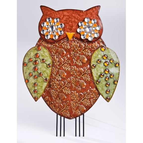 Holiday Shine Owl Statue