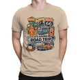 thumbnail image 2 of Route 66 Art Graphic Men's Natural T-shirts, 2 of 3