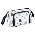thumbnail image 2 of Nylon Fish Mouth Pencil Case with Large Capacity Zipper Pencil Pouch Light Blue Cute Forest Pencil Bag Organizers, 2 of 7