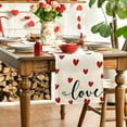 thumbnail image 2 of Sm:)e White Love Heart Valentine's Day Table Runner 13 x 72 Inch, 2 of 7