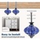 thumbnail image 5 of Set Of 6 Ceramic Cabinet Knobs Antique Style Pumpkin Shape Blue, 5 of 5