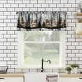 thumbnail image 2 of Misty Forest Valance Curtain, Rustic Farmhouse Pine Tree Landscape Country Woodland Deer Print Blackout Short Window Drape for Kitchen Living Room Bedroom, 54x18inch, 2 of 5