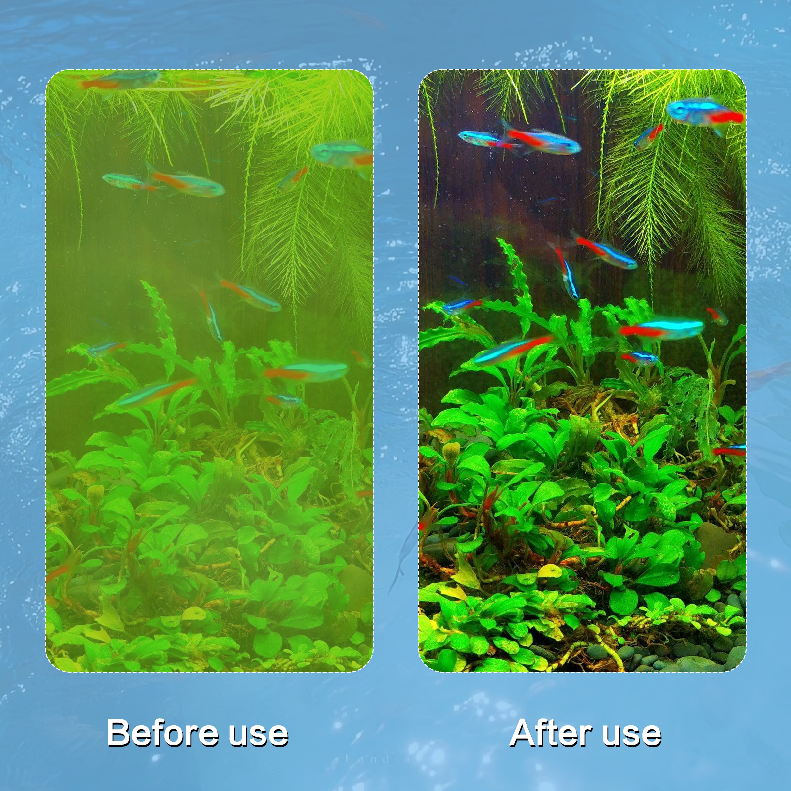 VNEKVA 3-Layer Fish Tanks Filter Box, Aquarium Filter with Pump and Filter Media, Suitable for 20-150 Gallon Large Fish Tanks and Outdoor Small Fish Ponds