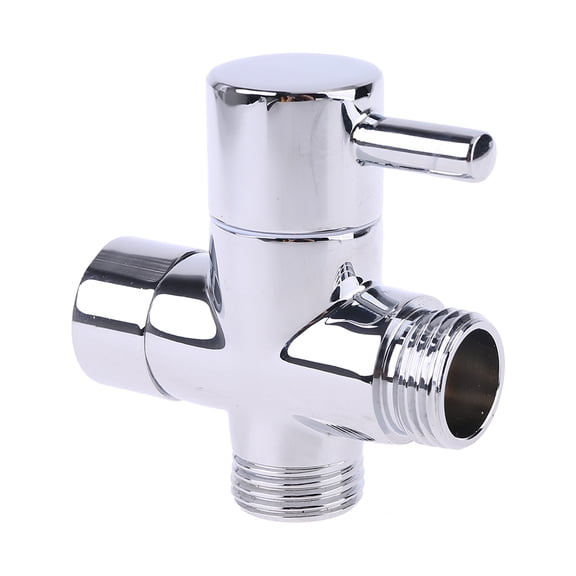 Chrome Brass G1/2" T-adapter 3 Ways for Valve Shower Diverter Water Separator for Bathroom Toilet Bidet Sprayer
