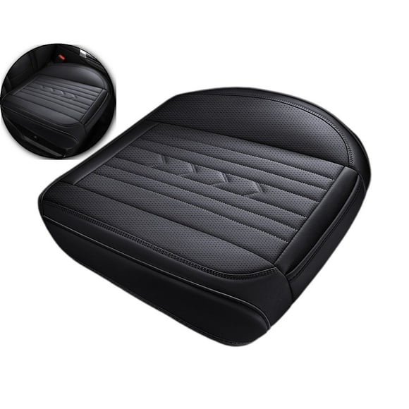 Dvruxg Leather Car Seat Covers Front Seat, Universal Bottom Seat Covers for Cars, Auto Breathable Waterproof Drive Seat Cover for Most Vehicles, Truck, SUV