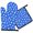 Baseballs and Faces, variant on Baseballs and Words Blue Pattern Oven Mitts and Pot Holder Sets 1 Pcs for Kitchen Baking, Cooking and Grilling, Heat Resistant Up To 392 °F