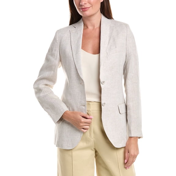 Officine Générale womens Officine Generale Charlene Linen Jacket, 36, Brown