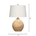 thumbnail image 5 of Maklaine 1-Light Rattan & Linen Table Lamp in Natural/White Finish, 5 of 5