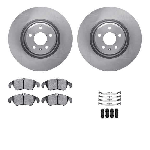 Dynamic Friction Company Front Brake Rotors with 5000 Advanced Brake Pads includes Hardware 6512-73412