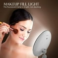 thumbnail image 5 of Espejo de tocador de maquillaje con aumento de 10X actualizado con luces, espejo de aumento cosmético de mano portátil con luz LED para el hogar, mesa, baño, ducha, viaje Adepaton CZMR-ST64, 5 of 5