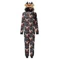 thumbnail image 2 of Baqcunre Family Christmas Pajamas Matching Sets,Women Mom Merry Christmas Sets Dark Grey Prints Hooded Zipper Jumpsuit Family Outfit Lounge Set,Pajamas For Women Christmas Pajamas Dark Gray L, 2 of 8