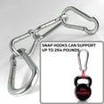 thumbnail image 6 of Performore 6 Pack of 2 1/4 Inches Stainless Steel Safety Spring Snap Hook Carabiner, Multi-Purpose Heavy Duty Stainless Steel Carabiner Clips for Keys Swing Set Camping Fishing Hiking Traveling, 6 of 7