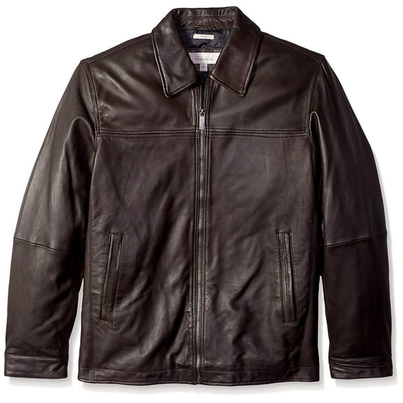 Perry Ellis Lambskin Open Bottom Leather Jacket