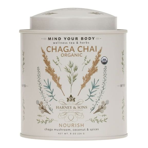 Harney & Sons Chaga Chai Nourish Loose Leaf Tea Tin 8 oz. Pack of 4