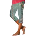 thumbnail image 3 of TaTaai Womens Summer High Waisted Printed Capris Slim Fit Yoga Gym Pants Stretchy Breathable Soft for Daily Workout Sport Jogging, 3 of 5