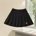 thumbnail image 4 of Posijego Girls Pleated Skirts Embroidered Strawberry High Waisted Skirt School Uniform Skirts for Little Girls, 4 of 5