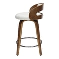 thumbnail image 6 of OFM 161 Collection Mid-Century Modern Low-Back Stool, Beige/Walnut, 6 of 10