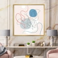 thumbnail image 2 of Designart 'Butterfly With One Line Drawing On Cubism Shapes II' Modern Framed Canvas Wall Art Print, 2 of 5