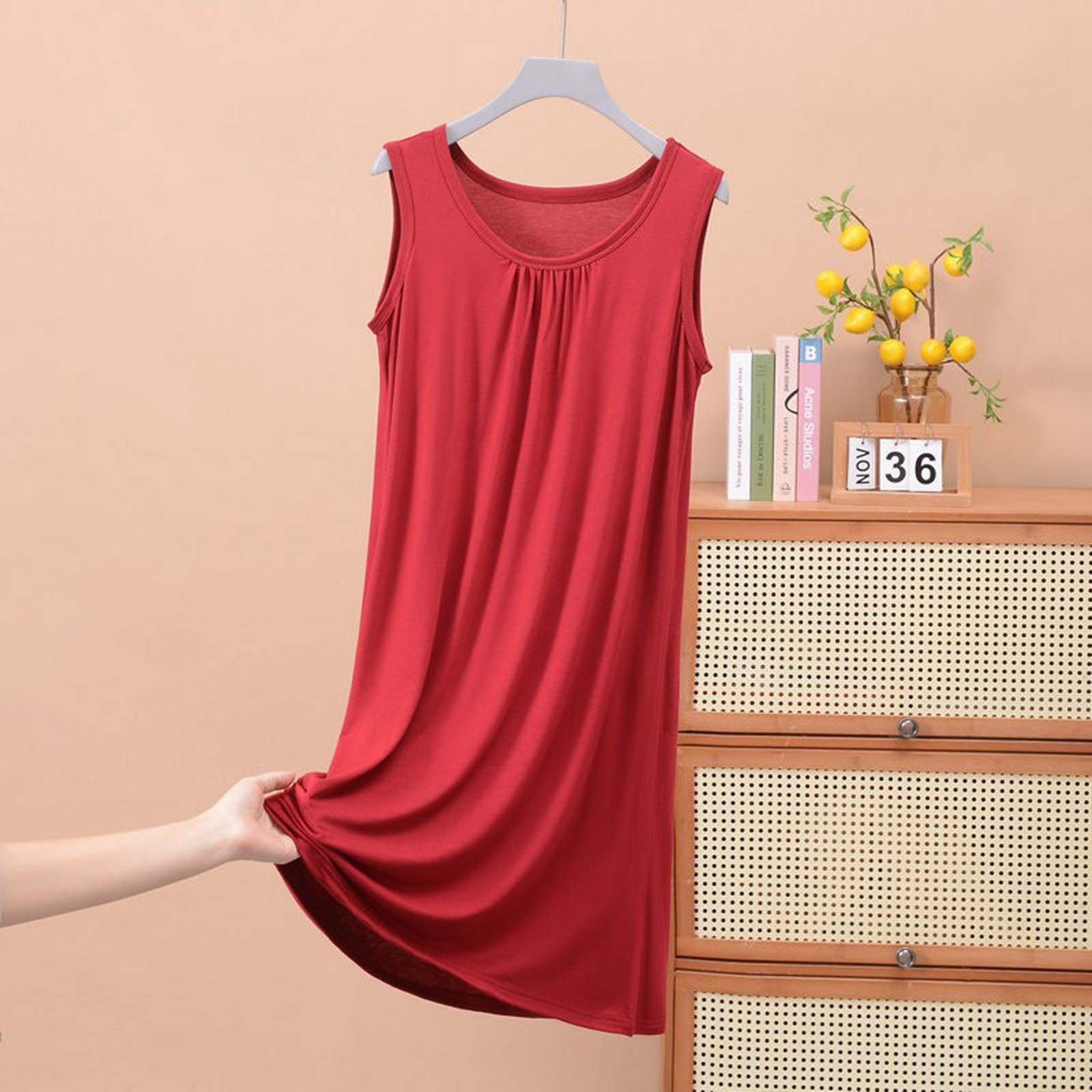 Chemise De Nuit Longue Femme Été - Bretelles Spaghetti - Tissu Respirant Et Confortable - Grandes Tailles Disponibles - Pyjama Décontracté Ou Nuisette