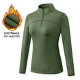 thumbnail image 5 of XUNKUSGA Clothes for Women Fleece Women's Activewear Quarter Zip Long Sleeve Pullover Sweatshirt Warm Winter Workout Tops for Women Fashion Slim Fit Golf Shirts S-2XL, 5 of 7