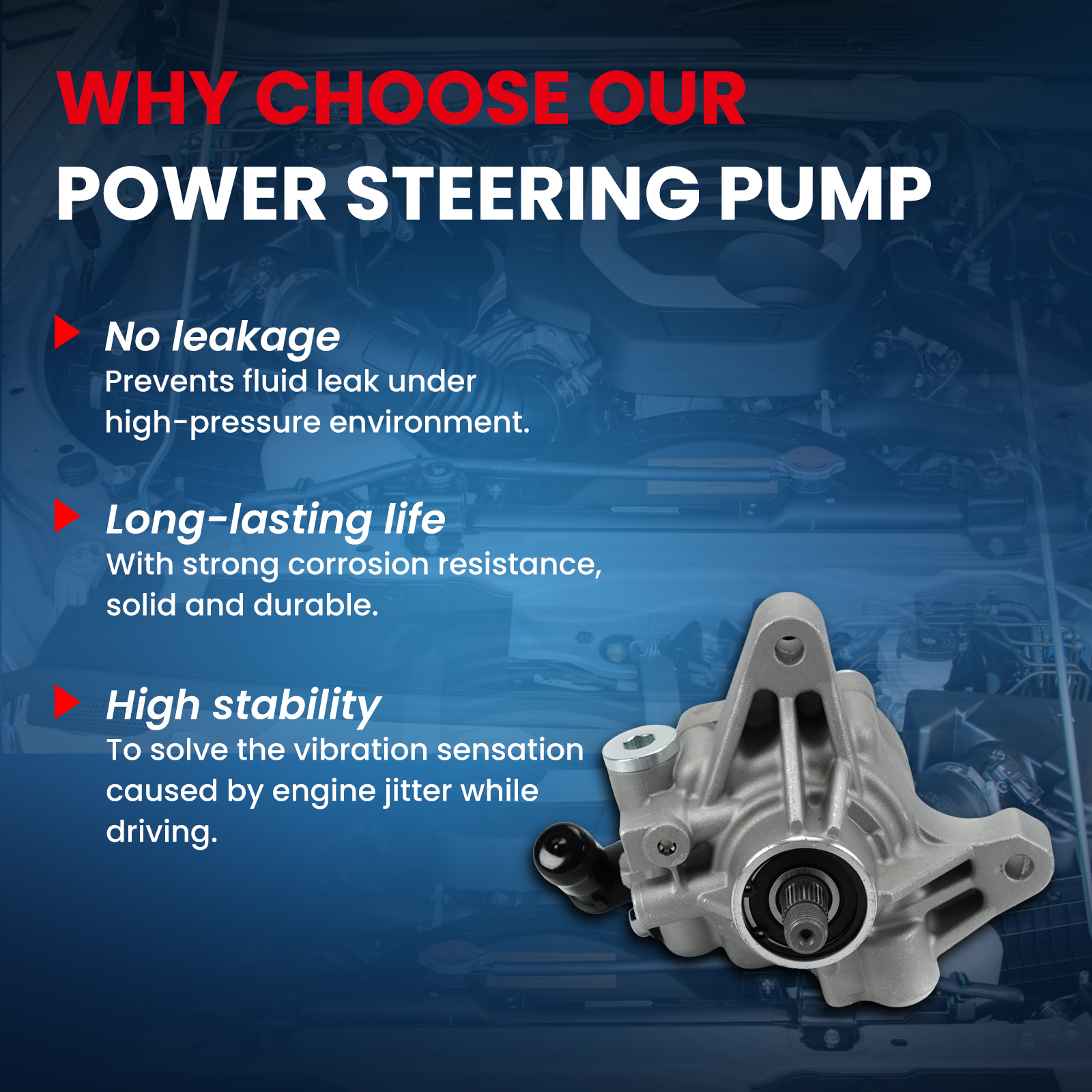 MOCA AUTOPARTS Power Steering Pump Fit for 2002-2006 Acura RSX 2.0L & 2005-2011 Honda CR-V 2.4L & 2007-2012 Acura RDX 2.3L