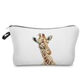 thumbnail image 1 of Bolsa de maquillaje con estampado de jirafa y ciervo, neceser de aseo femenino para viaje, estuche de lápices de animales bonitos para niños, bolsa de cosméticos portátil qiuyongming unisex, 1 of 2