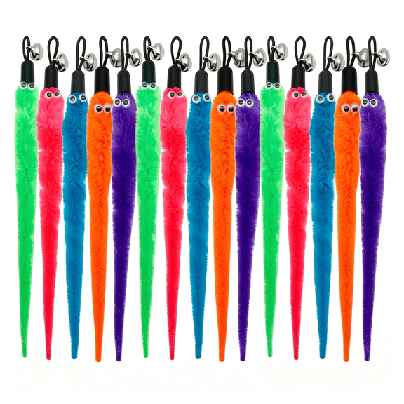 BESTSKY Cat Worm Toy Refills,15Pcs Cat Wand Attachments Worms Toy for Indoor Cats Worms Toy for Indoor Cats Cat Toys Interactive