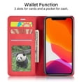 thumbnail image 6 of Leather Protective Case Compatible for iPhone 15 Plus Case Wallet Flip Cover with Card Holder, Red, 6 of 6