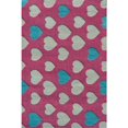 thumbnail image 1 of The Rug Market 74131B 2.8 x 4.8 in. Heart Dot Area Rug - Pink, White & Aqua, 1 of 1