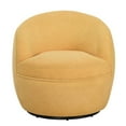 thumbnail image 5 of Roundhill Furniture Galleria 360 Swivel Teddy Sherpa Barrel Chair, Yellow, 5 of 7