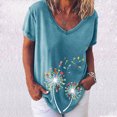 thumbnail image 2 of Elegante mujer con cuello en V estampado camiseta blusa Tops sudadera OAVQHLG3B Store  lin121212, 2 of 4