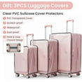thumbnail image 6 of LuxyHoom Luggage 3 Piece Sets, Front Open Hardshell Luggage Sets, Expandable Carry On Suitcase Set with TSA Lock & Double Wheels, PC Lightweight 20" 24" 28" Luggage with PVC Cover , Pink, 6 of 7