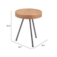 thumbnail image 2 of Stuart Side Table Natural End Table, Modern Style, Synthetic Rattan Weave 100% Polyethylene round shape tabletop, Steel, Indoor Living, 2 of 2