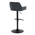 thumbnail image 6 of Daniella Adjustable Bar Stool, Black Bar Stools, Bar Chairs, Swivel Bar Stools, Bar Stools Set of 2 (Black Velvet, Rounded T Footrest), 6 of 6