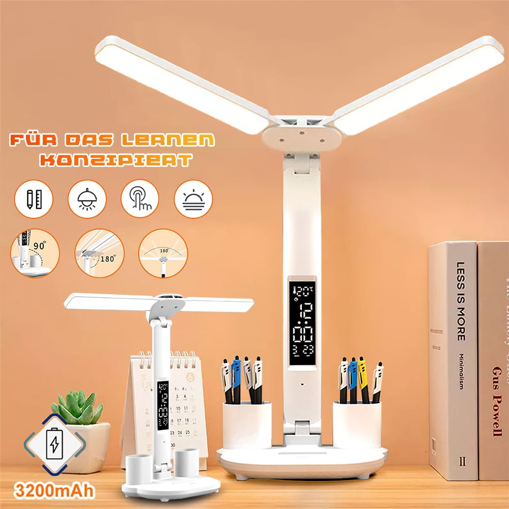 LED Small Desk Lamp, Desk Lamps for Home Office, White Desk Light for