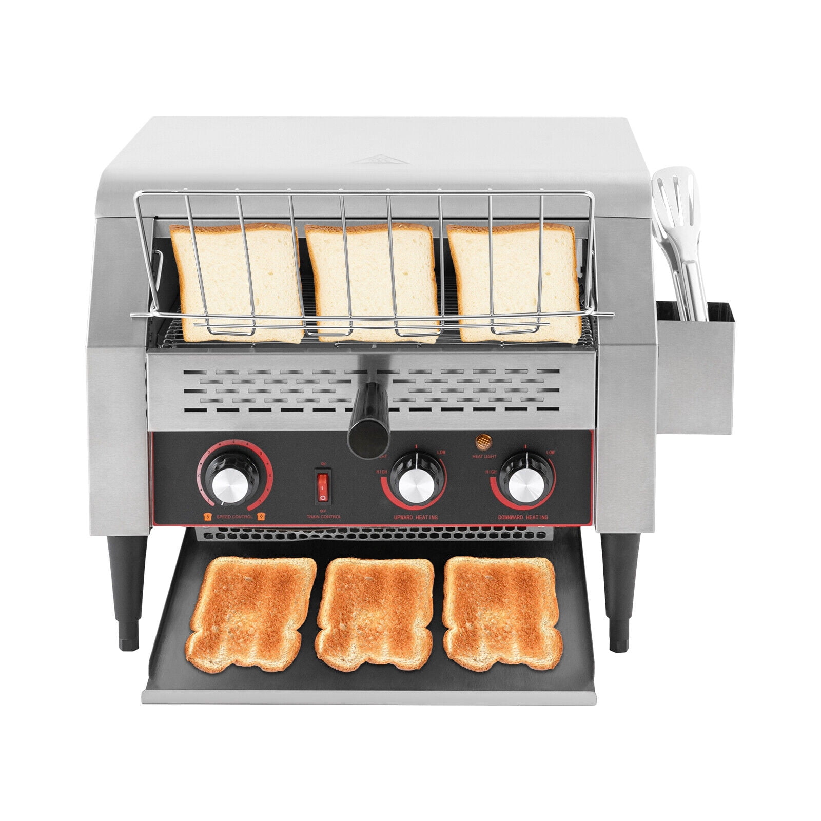300/450 Slices/H Commercial Conveyor Toaster Bread Baking Machine W/ Clip & Box 1900W/2400W,1-7 Gears