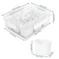 thumbnail image 3 of Divided Serving Tray with Lid and Handles 9 Compartments Snack Box Container Charcuterie Organizer Snackle Box Container for Candy,Nuts，Fruits,Snacks,3 Pack,White, 3 of 7